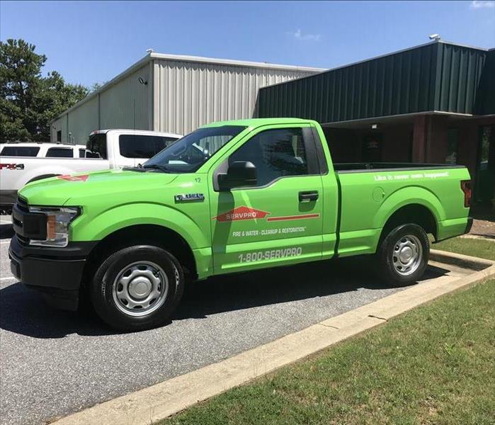 New Ford F-150 painted SERVPRO green
